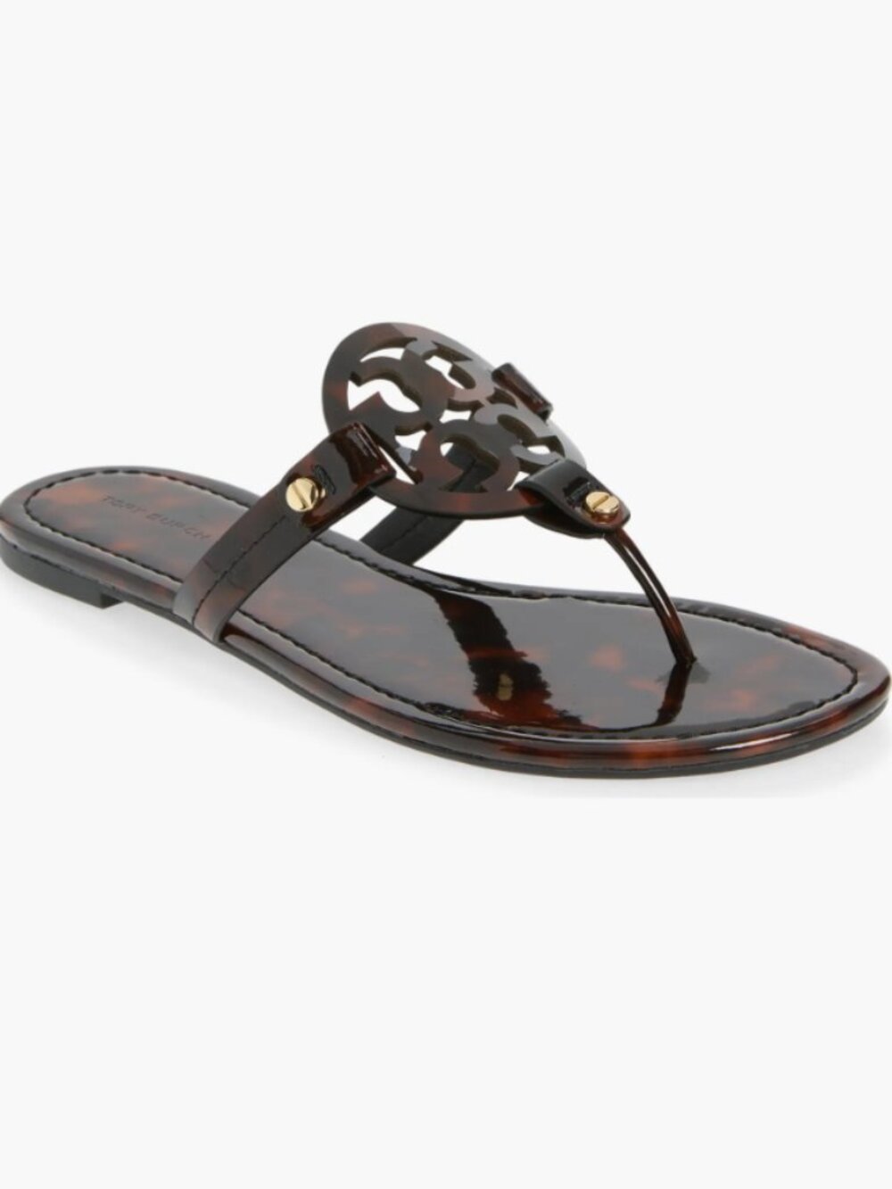 Tory Burch Miller Thong Sandal Sz 7 Tortoise
